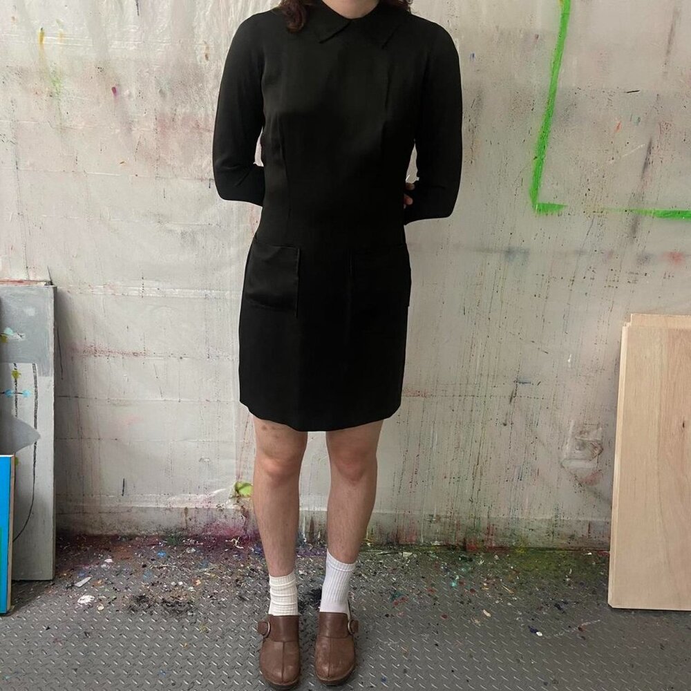 vintage black dress and skirt set